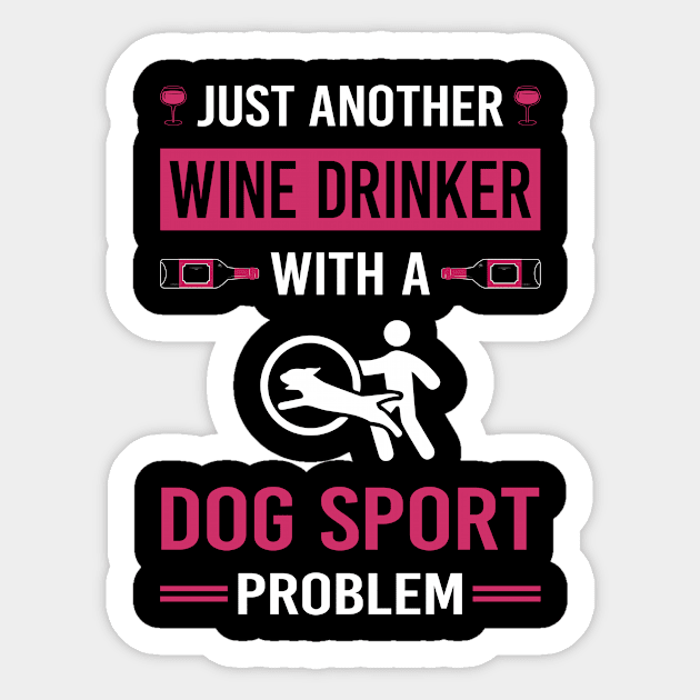 Wine Drinker Dog Sport Sticker by Good Day